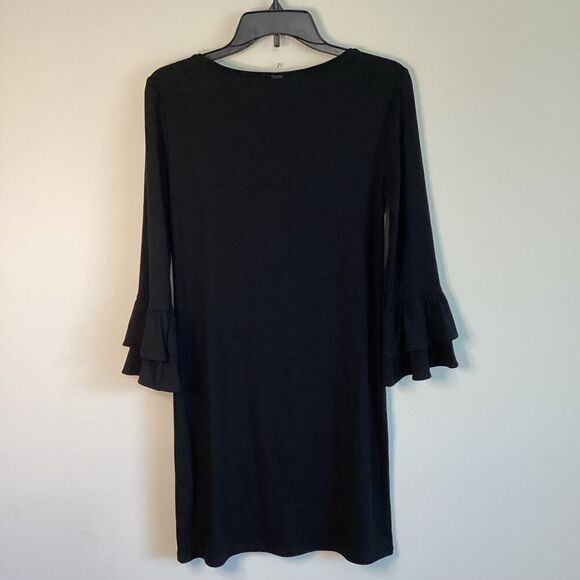 White House Black Market Black Bell Sleeve dress Size XS NWT - Picture 5 of 8